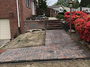 Moon Township Walkway, Steps - Retaining Wall